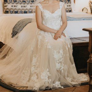 Madi Lane Elora Wedding Dress and Cathedral Length Veil